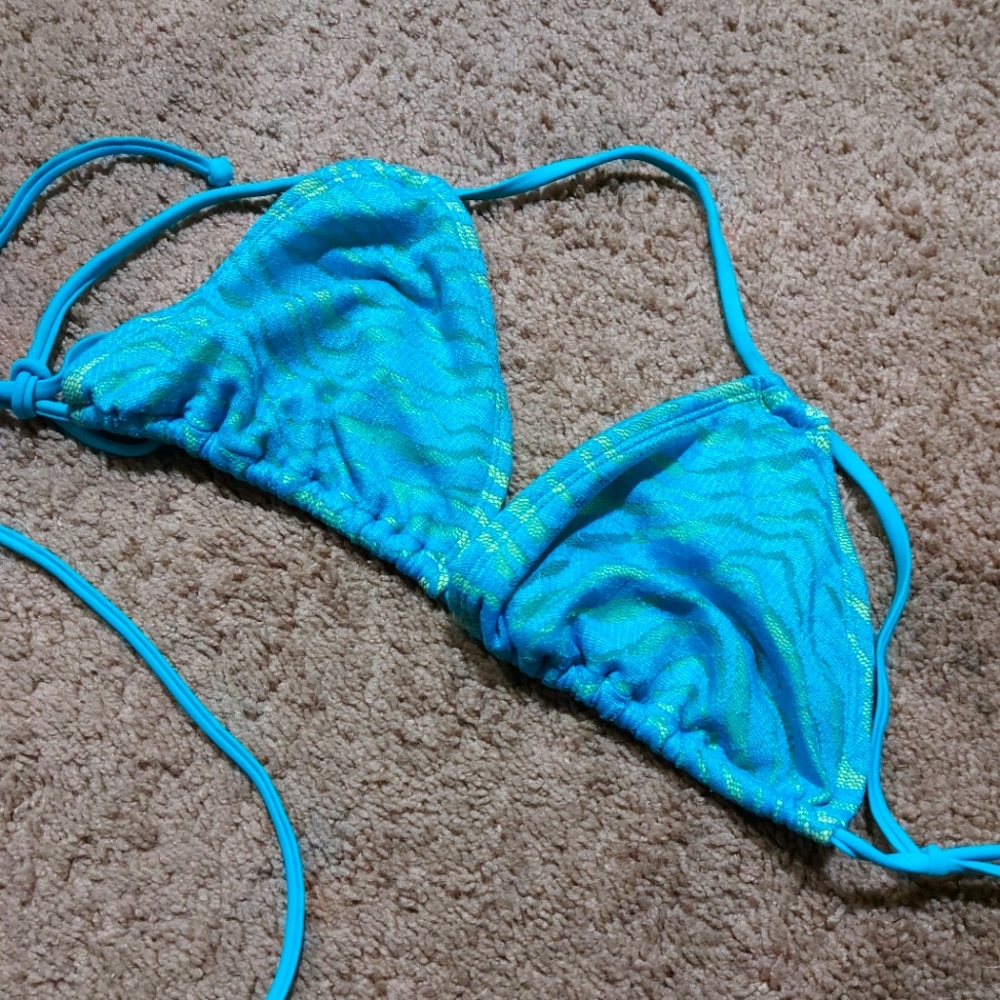 Bongo Blue Zebra Triangle Bikini XL